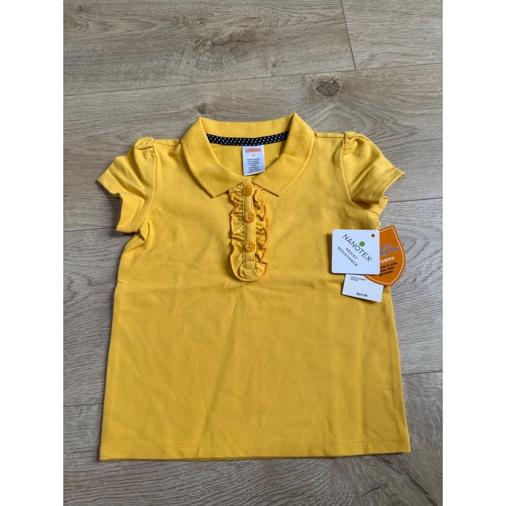 NWT Girls Kids Gymboree playproof uniforms nanotex‎ short sleeve polo size 2T